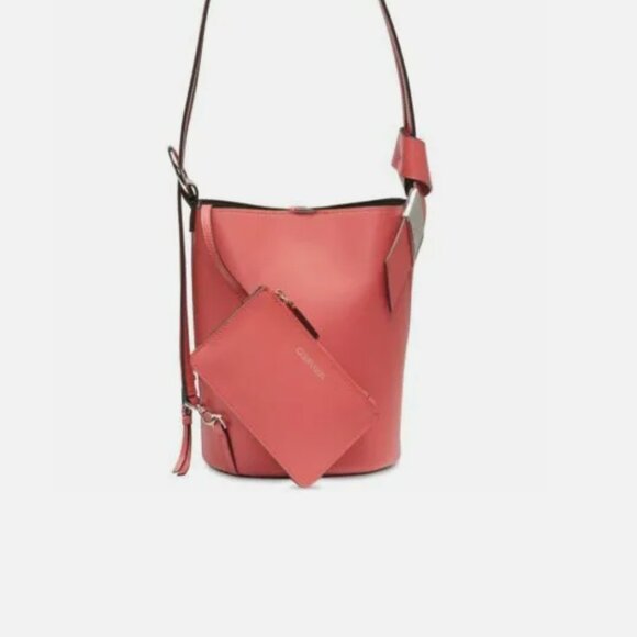 Calvin Klein Karsyn Leather Convertible Hobo Backpack